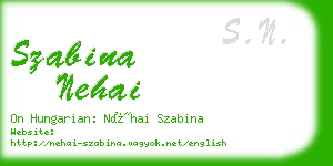 szabina nehai business card